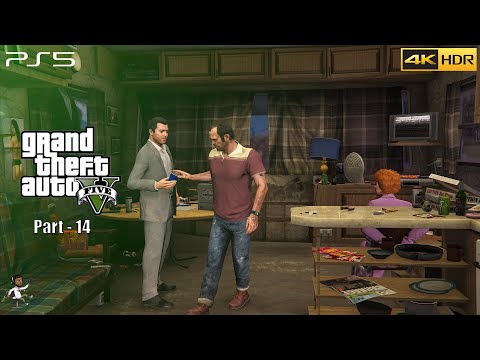 GTA 5 PS5 Gameplay Walkthrough Part 14 [4K HDR 60FPS ] | PS4 V12 Gamer