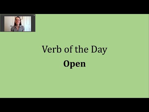 Verb of the Day - Open