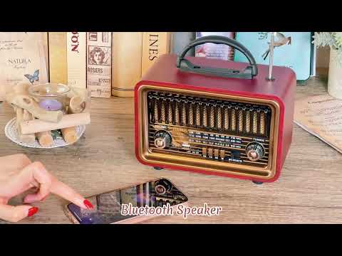 【New Arrival 2023】PRUNUS J-170 Portable Retro AM FM SW Radio Bluetooth Speaker With TWS Function