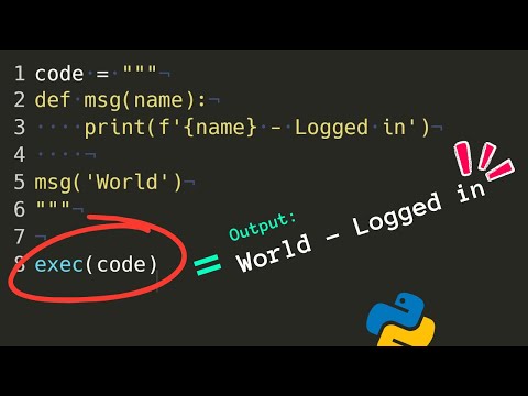 Execute A String Of Code In Python