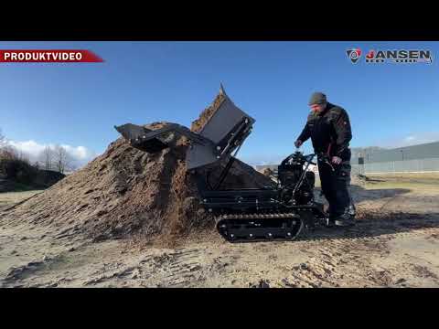 JANSEN RD-300proS Ερπυστριοφόρο καρότσι με υδραυλική ανατροπή & ανύψωση, με κουτάλα, 9 HP B&S, 500kg