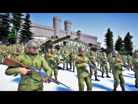HUMAN ARMY in TINY VIKING FORT Vs 4,000,000 ZOMBIES & ORCS - Ultimate Epic Battle Simulator 2