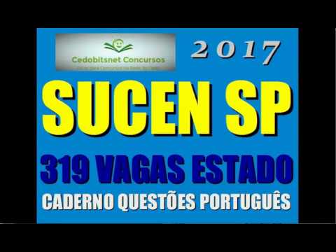 SUCEN SÃO PAULO CONCURSO PÚBLICO PROVAS QUESTÕES SIMULADO CURSO APOSTILA AULA SAÚDE SP