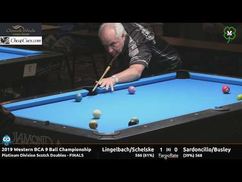 Lingelbach/Schelske vs Sardoncillo/Busley - Platinum Scotch Doubles FINALS - 2019 Western BCA 9 Ball