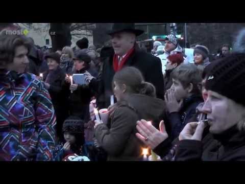 My to vyhrajeme, zpívali lidé na demonstraci v Horním Jiřetíně