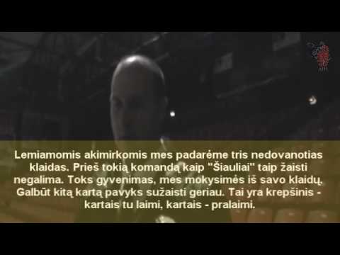 EUROBASKET.LT R.Stelmaherio interviu po pralaimejimo LKF Siauliams 2010 02 02
