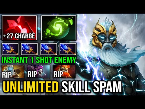 UNLIMITED Skill Spam 1st Item Triple Null Talisman | Instant 1 Shot Everyone Burst DPS Zeus Dota 2