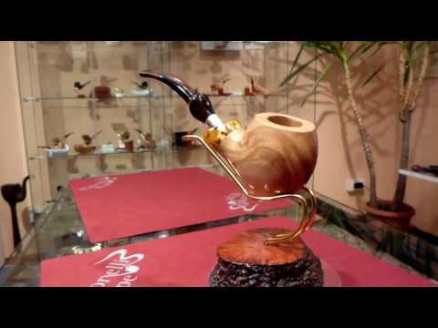 Pipa olivastro half bent fatta a mano - www.paronellipipe.it