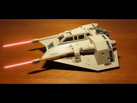 STAR WARS - Vintage Rebel Snowspeeder with Customized Red Laser (Lights)