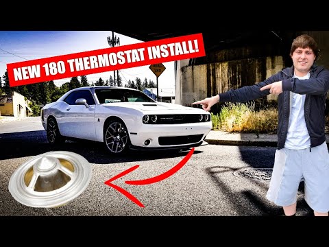 High Flow 180 Thermostat install and drive review on my Scatpack Challenger!! (Great Results!)