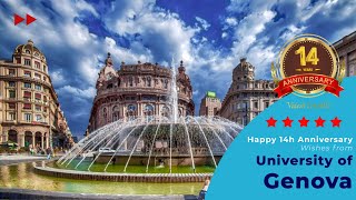 The University of Genova wishes Videsh Consultz on 14th Anniversary |  study in Italy  scholarships