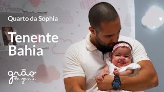 GRÃO DE GENTE PRESENTEIA TENENTE BAHIA E A FILHA SOPHIA COM QUARTO DE BEBÊ ESCOLHIDO PELA MÃE