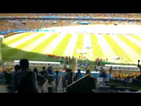 Colombia v Greece World Cup 2014 walkout at the Mineirao
