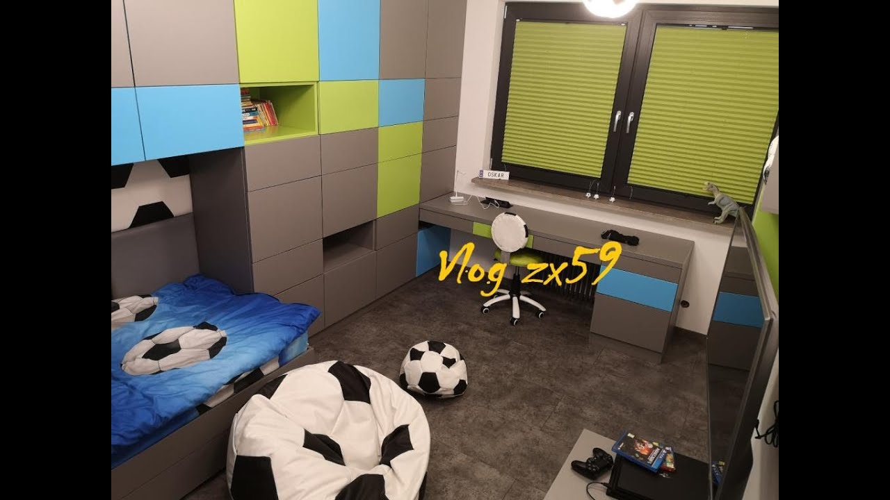 Kolejny projekt zakończony | pokój chłopca temat piłka nożna | Vlog Zx59