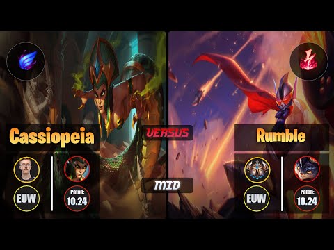 MagiFelix CASSIOPEIA (Mid) [Phase Rush] VS RUMBLE - Challenger EUW Patch 10.24