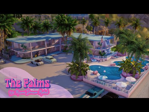 🌴 “INSANE 90s Miami Motel Build! | THE PALMS 🌺 Sims 4 Speed Build