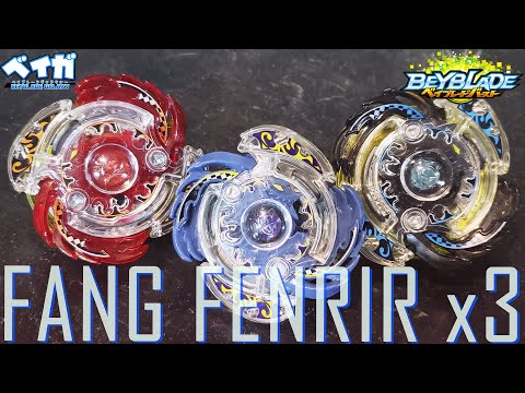 FANG FENRIR .B.J vs FANG FENRIR .P.At E FANG FENRIR .6G.L - Beyblade Burst