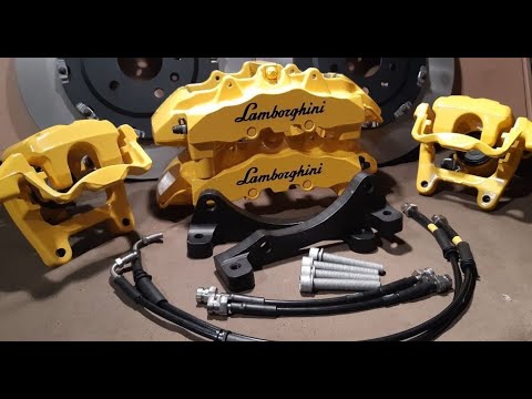 Big Brake Kit 8pot Brembo VW Golf GTI mk6 Upgrade Install Lamborghini Calipers