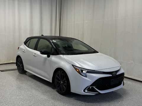 2023 Toyota Corolla Hatchback CVT in White for sale at Park Mazda in Sherwood Park, AB