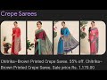 1200 Rs Vupul Crepe Saree Just St 300 Joint Saree Collection Ct 7418556757