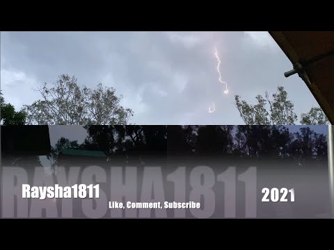 Barmah Bridge Caravan Park. Thunder Storm - Australian Trains by Raysha1811