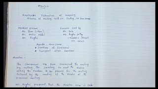 How to write a minutes of Meeting ? || Example of minutes of Meeting | Nifty