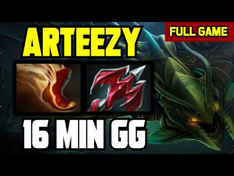 Arteezy SPAMMING MID in Pubs - MID Viper vs Batrider EASY GAME