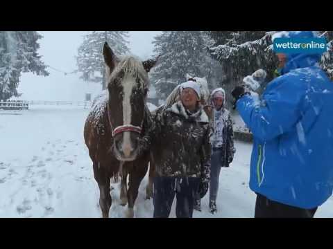 wetteronline.de: Wetterreporter im Schneetreiben (06.11.2016)