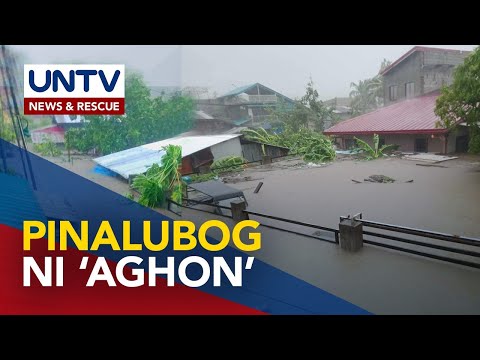 Landslides, naitala; ilang lugar sa Quezon Province, binaha bunsod ni #AghonPH
