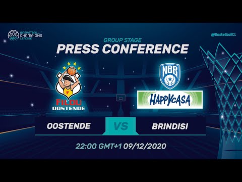 Filou Oostende v Happy Casa Brindisi - Press Conference | Basketball Champions League 2020/21