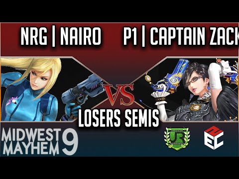 Midwest Mayhem 9 LOSERS SEMIS - NRG | Nairo (Zero Suit Samus) vs P1 | Captain Zack (Bayonetta)