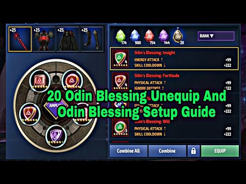 20 Odin Blessing Unequip & Setup To Special Characters - Marvel Future Fight