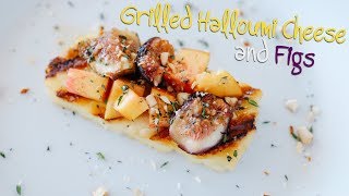 Grilled Halloumi Cheese and Figs with Nectarines and Almonds