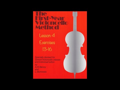 The First-Year Violoncello Method - Lesson 4, Exercises 13-16