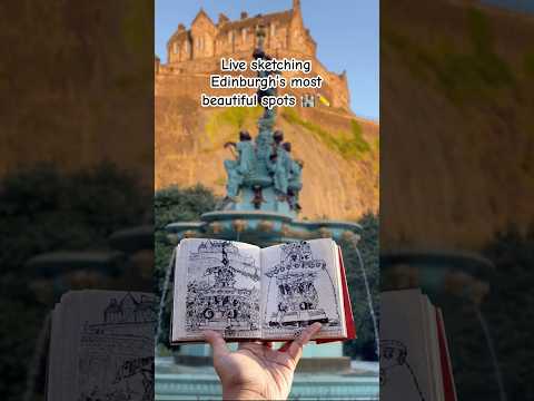 Turning Edinburgh into art✨#edinburgh #scotland #travel #sketching #drawing #aesthetic #uk #indian