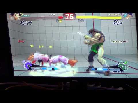 WNF Super Street Fighter 4 AE Team Seaslug (Makoto) vs WL Chris King (Vega)