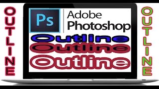 How to Create outlined Text in Adobe Photoshop - tutorials
