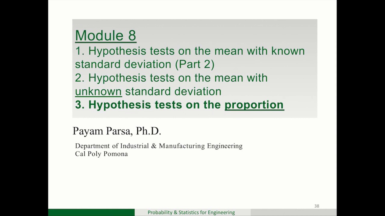 Hypothesis Testing - One Sample Proportion Test