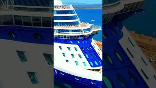 Celebrity Beyond cruise ship in a port in the heavenly Caribbean