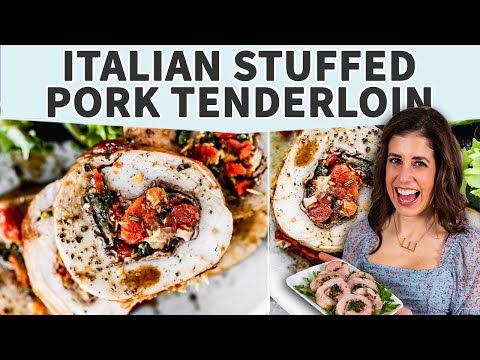 Stuffed Pork Tenderloin with Spinach Prosciutto Filling - How To Roll and Stuff a Loin of Pork