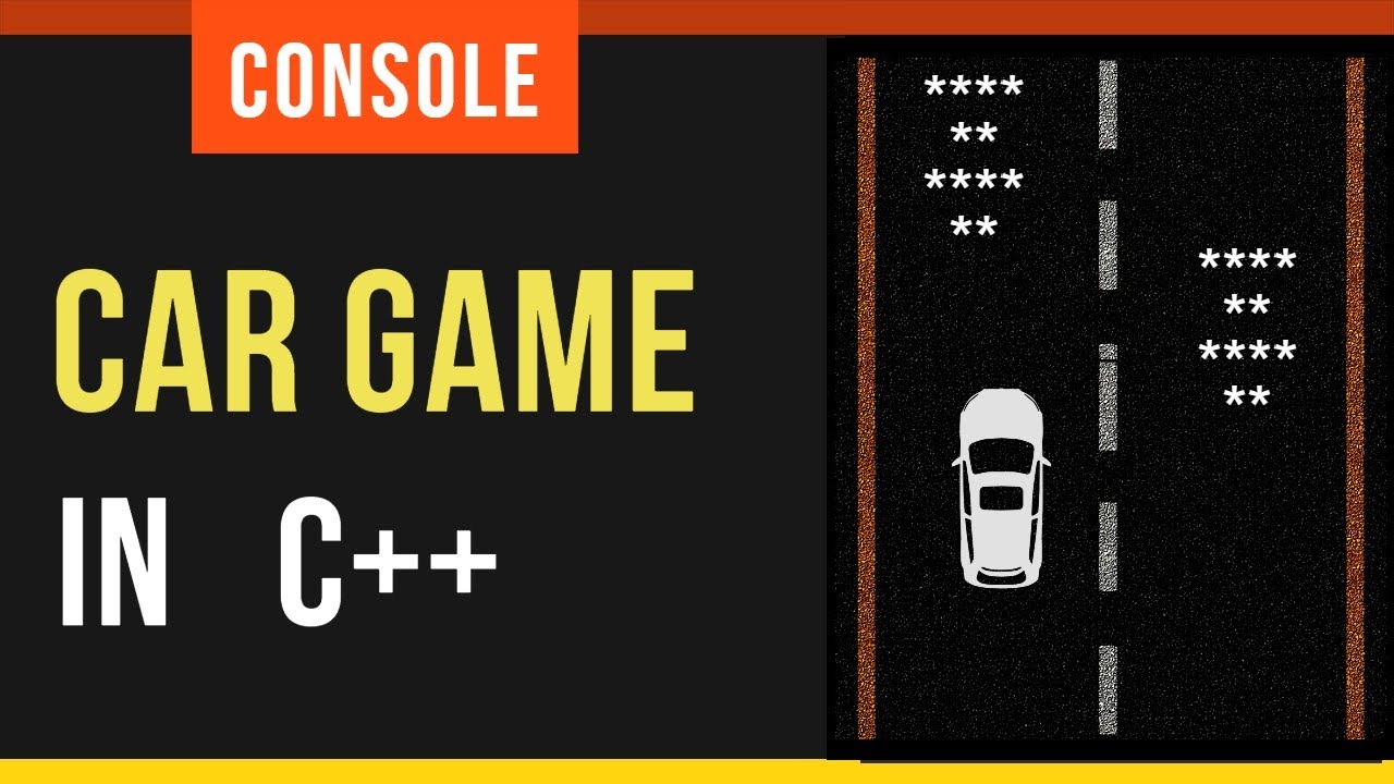 Car Game in C++ for Beginners | Easy Console Games Coding Tutorial