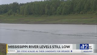 Mississippi River levels in Vicksburg remain low