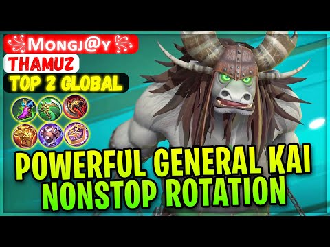 Powerful General Kai Nonstop Rotation [ Top 2 Global Thamuz ] ꧁Mᴏɴɢᴊ@ʏ꧂ - Mobile Legends Build
