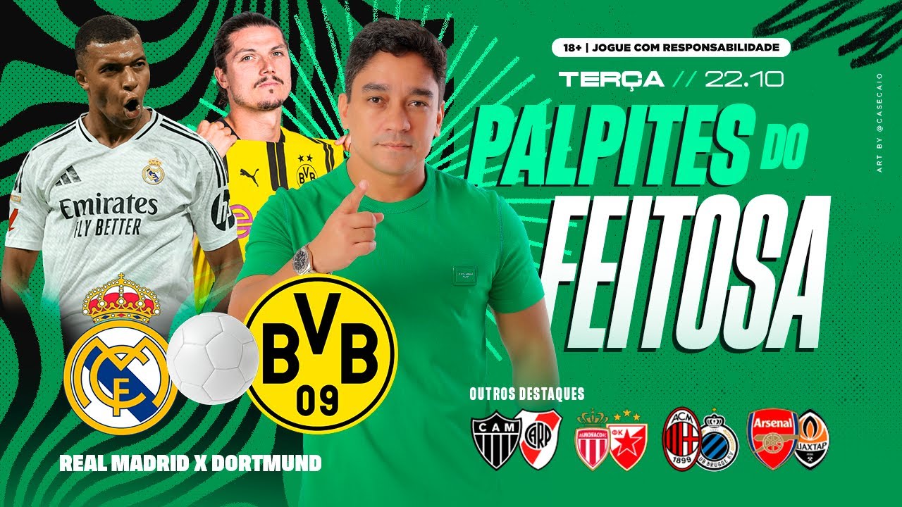 PALPITES DE FUTEBOL DIA 22/10/2024 + BILHETE FEITO