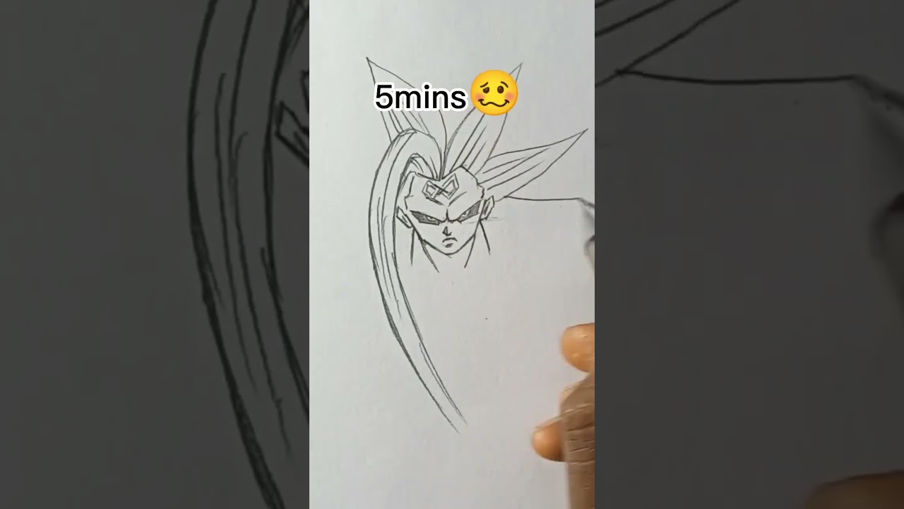 How to Draw Goku super Saiyan infinity in 10 sec,10min,10hrs🤧🤧#shorts