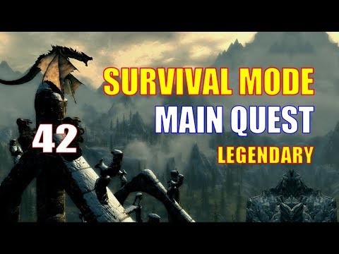 Skyrim Survival Mode Walkthrough MAIN QUEST #42 - Draugr Battle in Skuldafn!