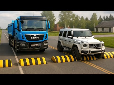 Cars vs Weird Speed Bumps Challenge #3 in BeamNG Drive!