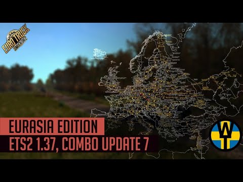 ETS2 1.37 - Promods 2.46 Eurasia map combo including Caucasus map and updated Rusmap