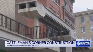 Cattleman's corner construction in downtown Morristown