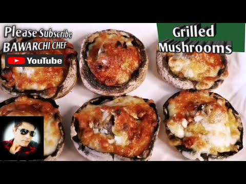 how to make GRILLED MUSHROOMS WITH CHEESE?